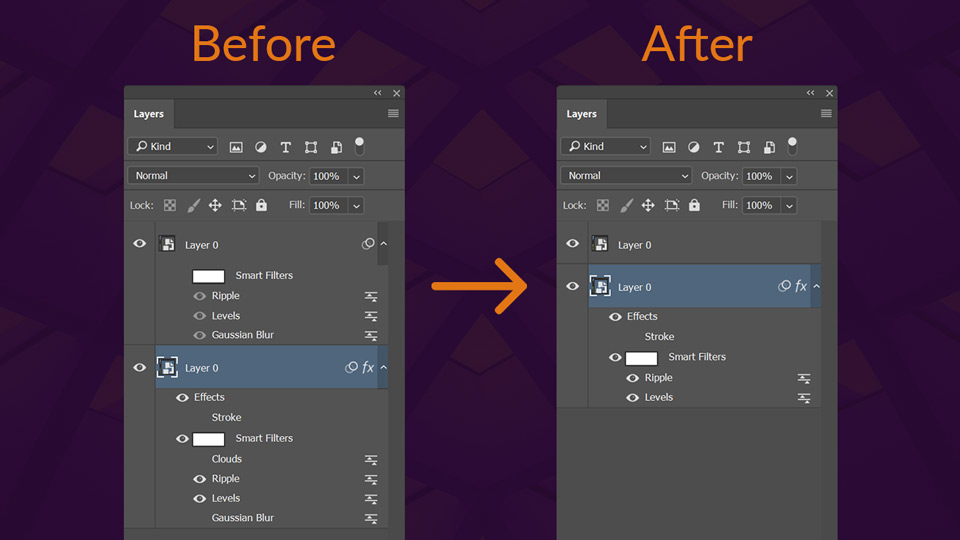 Photoshop preview for Remove unused filters 1.0